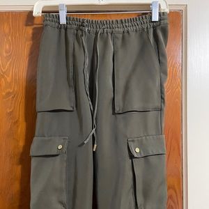 Army green cargo style pants